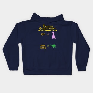 Princess Qualifications (Rapunzel Version) Kids Hoodie